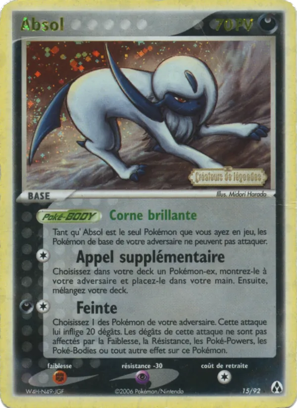 Absol EX Créateurs de légendes 15/92
