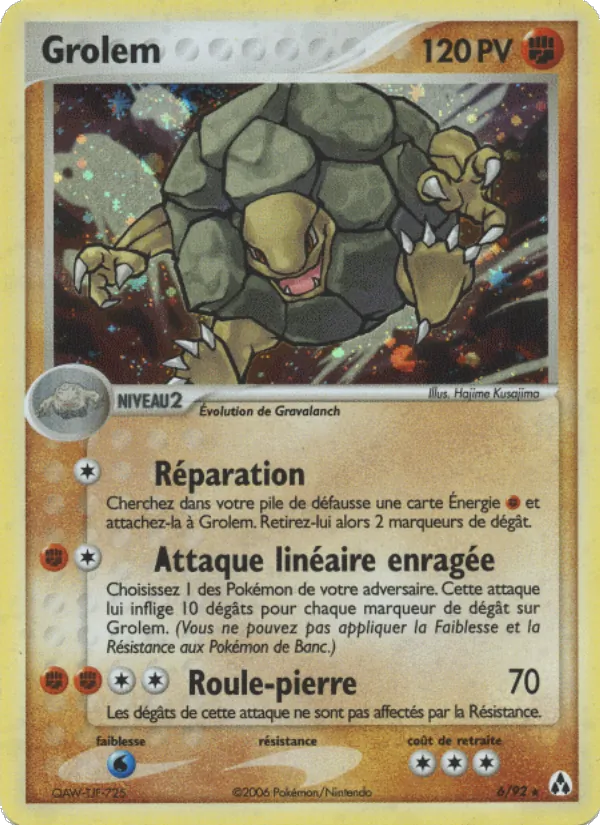 Grolem EX Créateurs de légendes 6/92