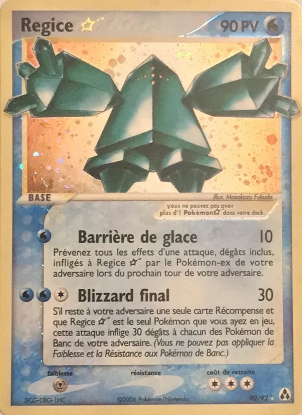 Regice ☆ EX Créateurs de légendes 90/92