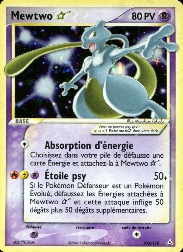 Mewtwo ☆ EX Fantômes Holon 103/110