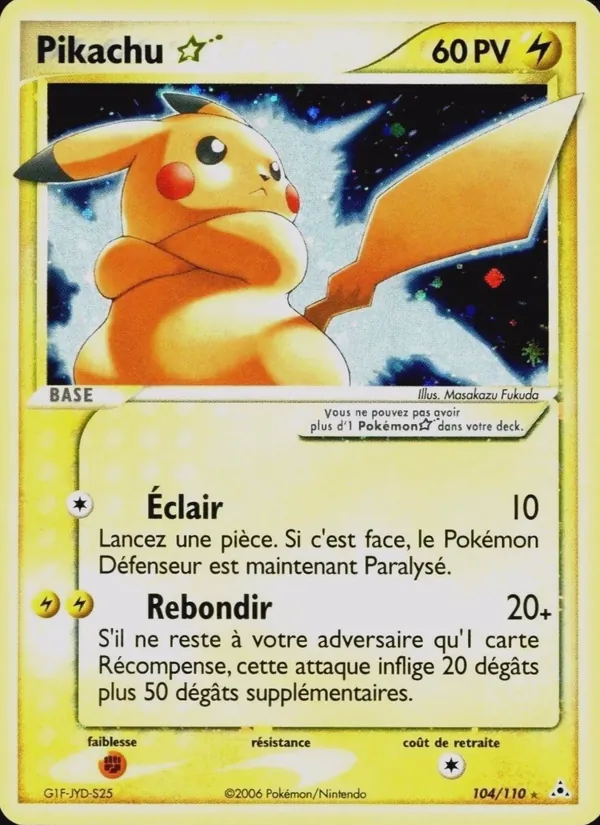 Pikachu ☆ EX Fantômes Holon 104/110