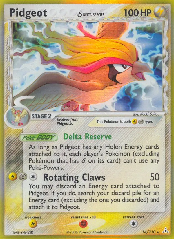 Pidgeot δ Holon Phantoms 14/110