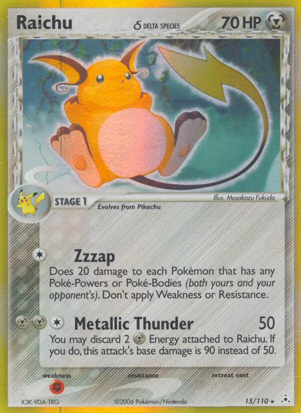 Raichu δ Holon Phantoms 15/110