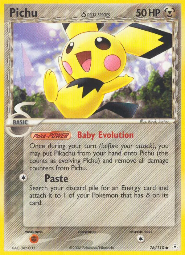 Pichu δ EX Fantasmi di Holon 76/110