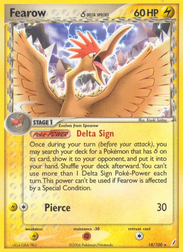 Fearow δ Crystal Guardians 18/100