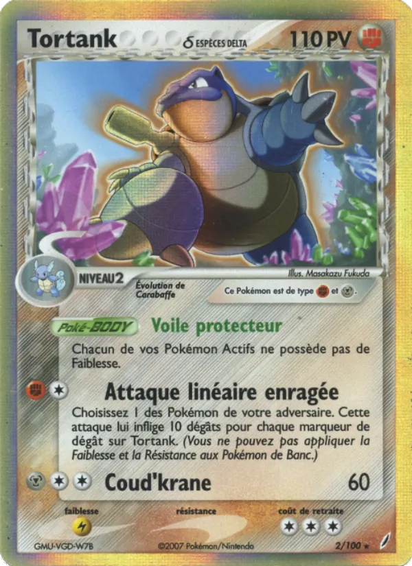 Tortank δ EX Gardiens de Cristal 2/100