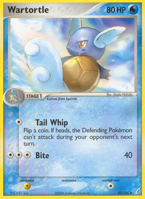 Wartortle EX Guardiani dei Cristalli 43/100