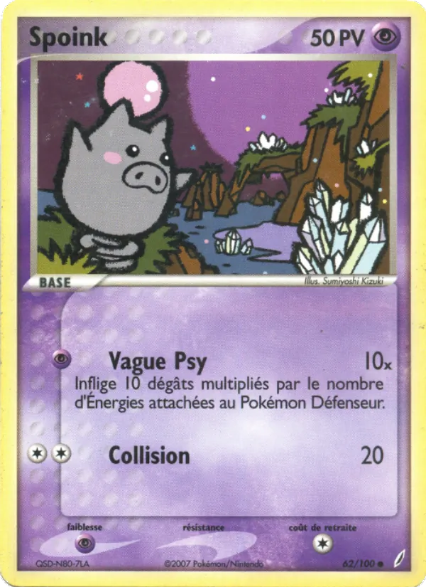Spoink EX Gardiens de Cristal 62/100