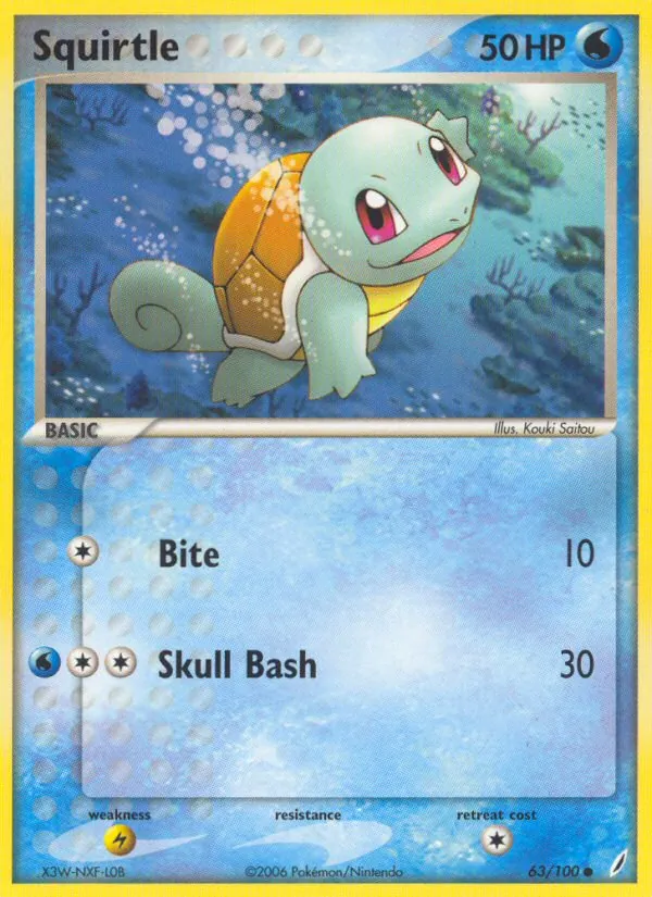 Squirtle Crystal Guardians 63/100