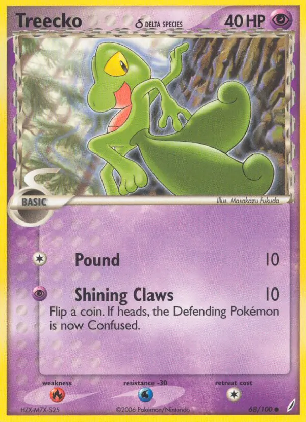 Treecko δ Crystal Guardians 68/100