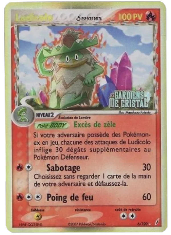 Ludicolo δ EX Gardiens de Cristal 6/100