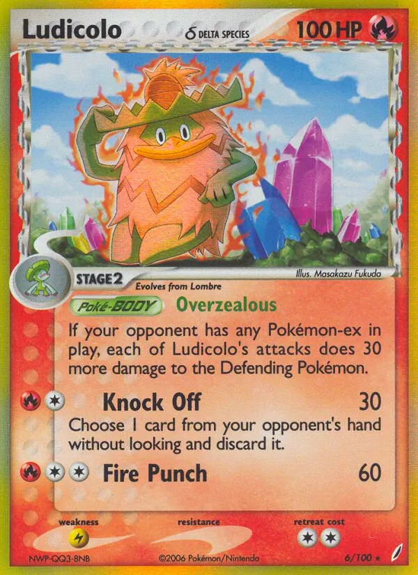 Ludicolo δ Crystal Guardians 6/100