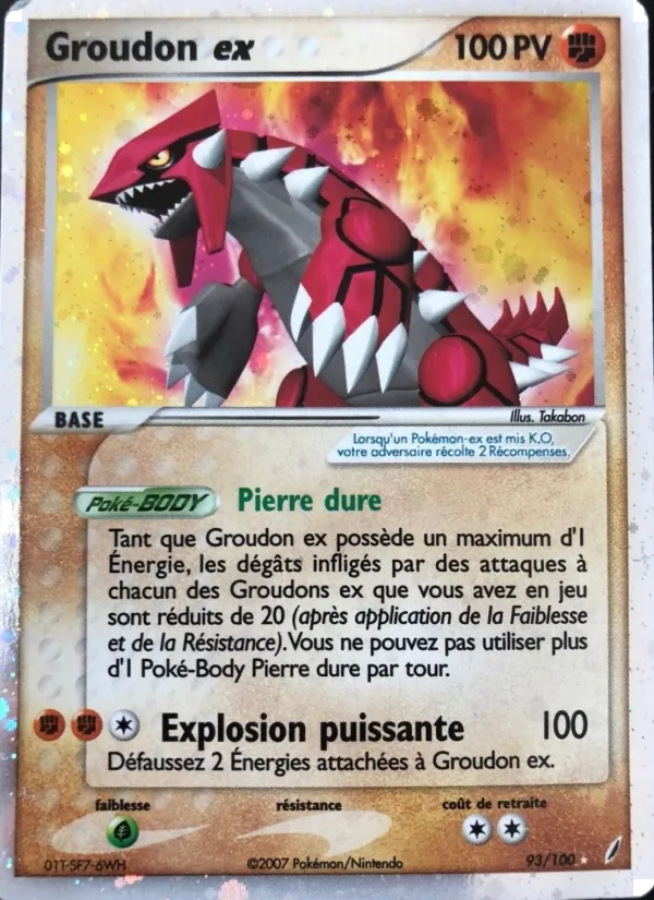 Groudon ex EX Gardiens de Cristal 93/100