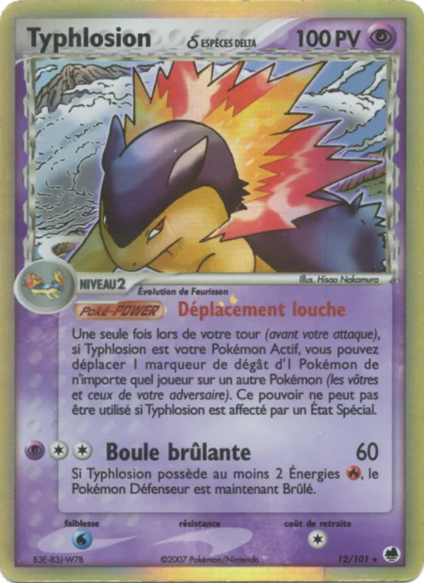 Typhlosion δ EX Île des Dragons 12/101