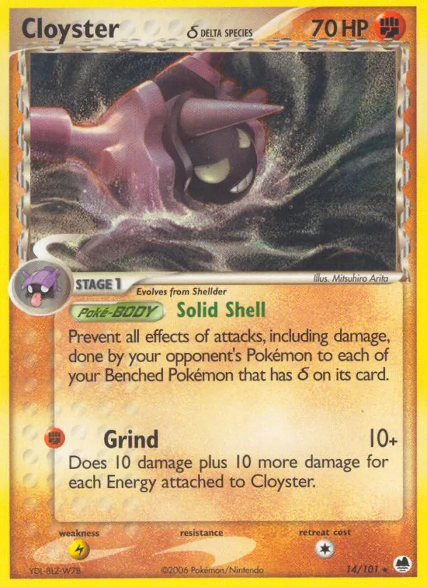 Cloyster δ Dragon Frontiers 14/101
