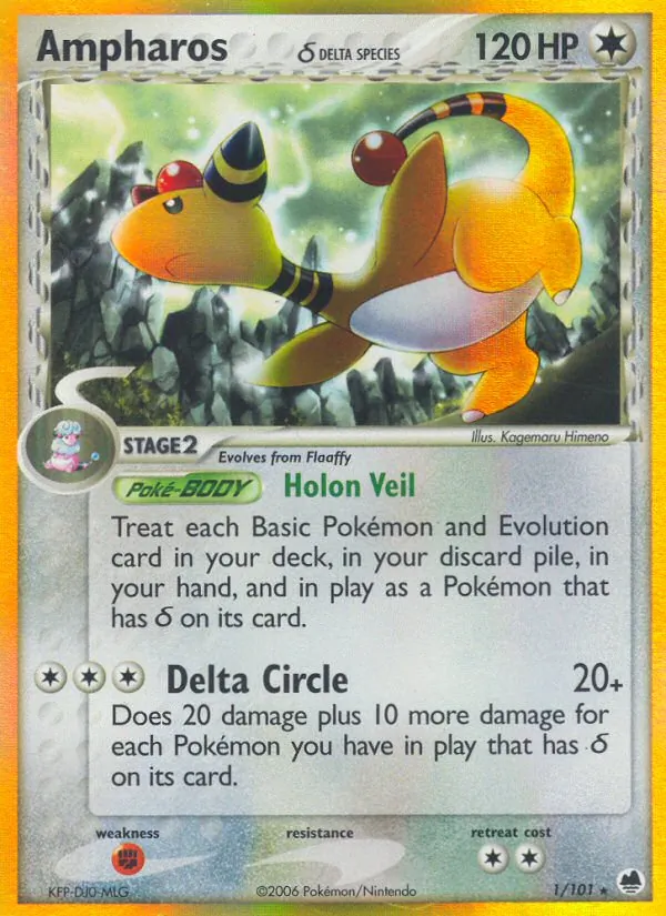 Ampharos δ Dragon Frontiers 1/101