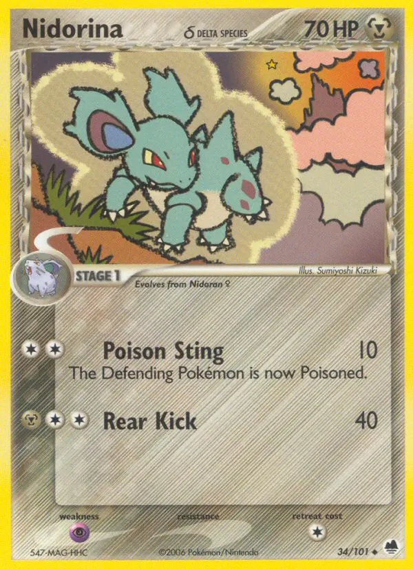 Nidorina δ EX Dragon Frontiers 34/101