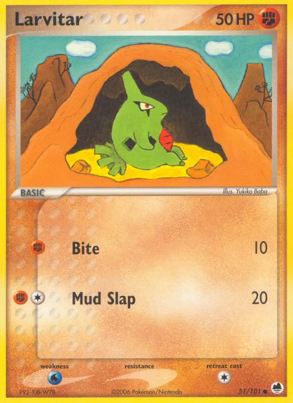 Larvitar EX Dragon Frontiers 51/101
