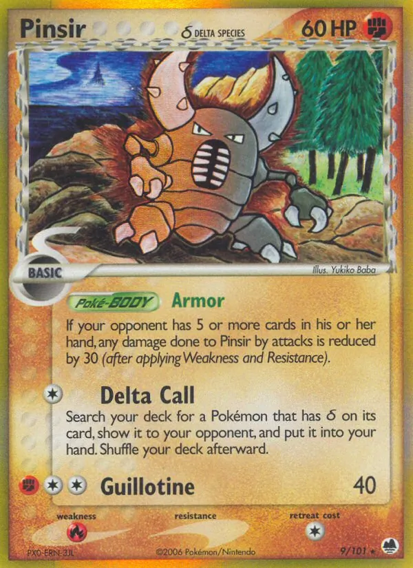 Pinsir δ EX Dragon Frontiers 9/101