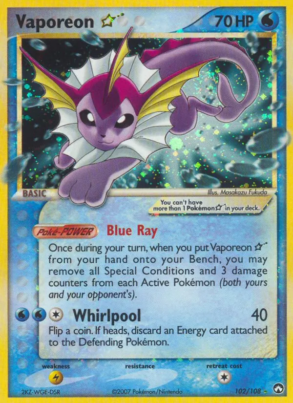 Vaporeon ☆ Power Keepers 102/108