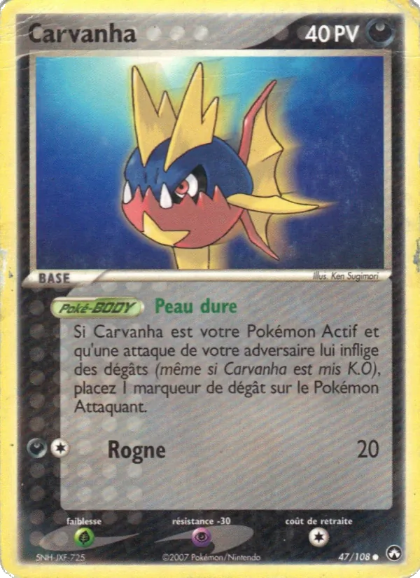 Carvanha EX Gardiens du Pouvoir 47/108