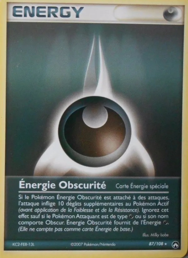 Énergie Obscurité EX Gardiens du Pouvoir 87/108