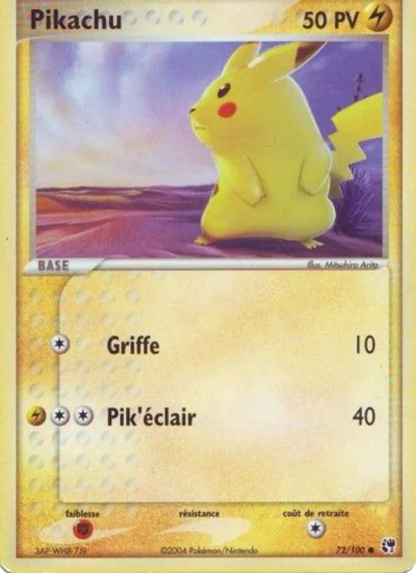 Pikachu EX Tempête de sable 72/100