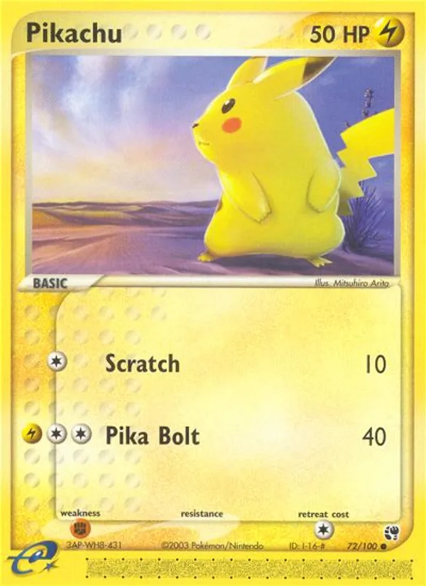 Pikachu EX Sandsturm 72/100