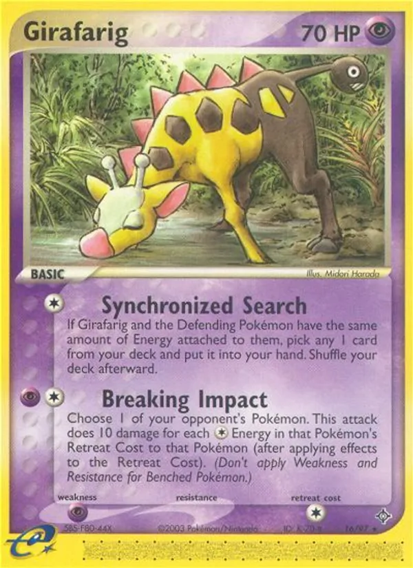 Girafarig EX Drago 16/97