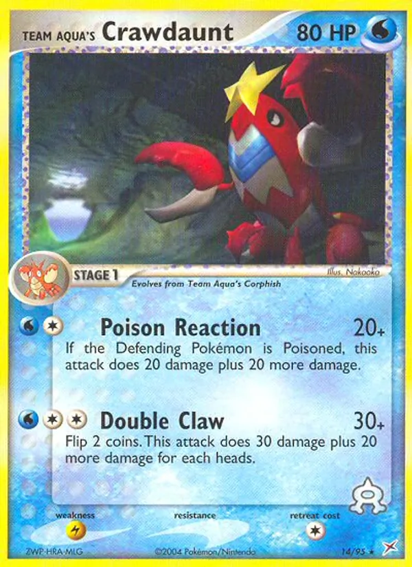 Team Aquas Krebutack EX Team Magma vs Team Aqua 14/95