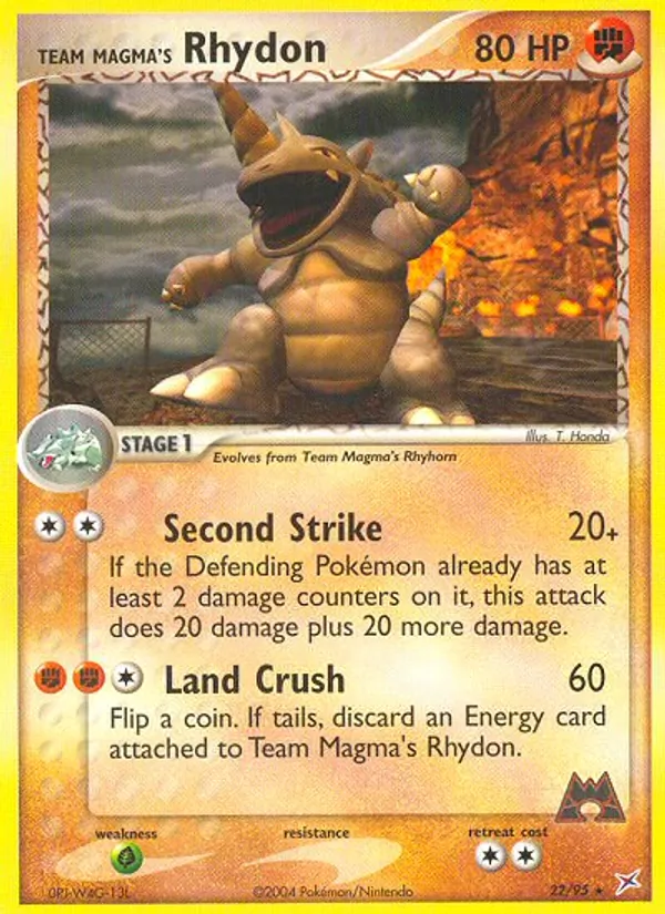 Team Magma's Rhydon EX Team Magma vs Team Idro 22/95