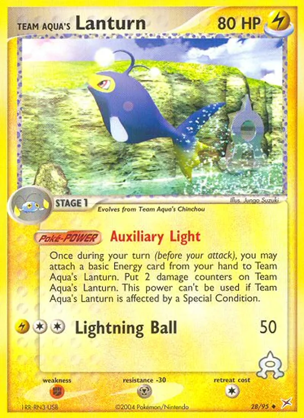 Team Aquas Lanturn EX Team Magma vs Team Aqua 28/95