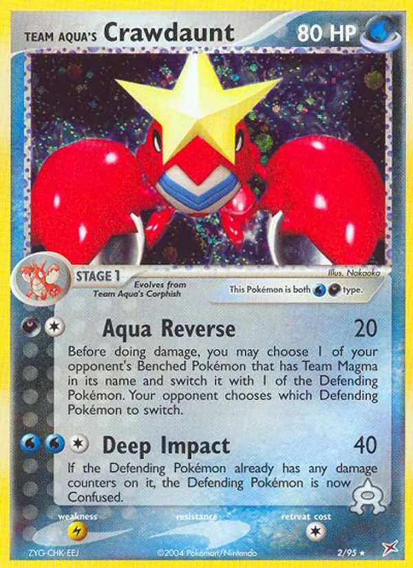 Team Aqua's Crawdaunt EX Team Magma vs Team Idro 2/95