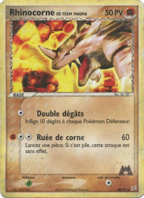 Rhinocorne de Team Magma EX Team Magma vs Team Aqua 38/95