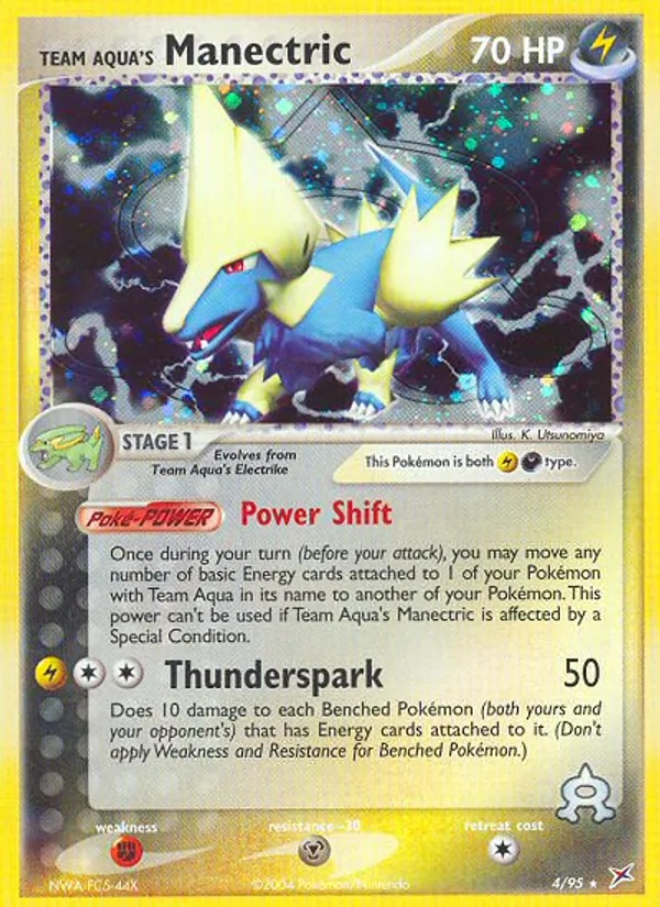 Team Aquas Voltenso EX Team Magma vs Team Aqua 4/95