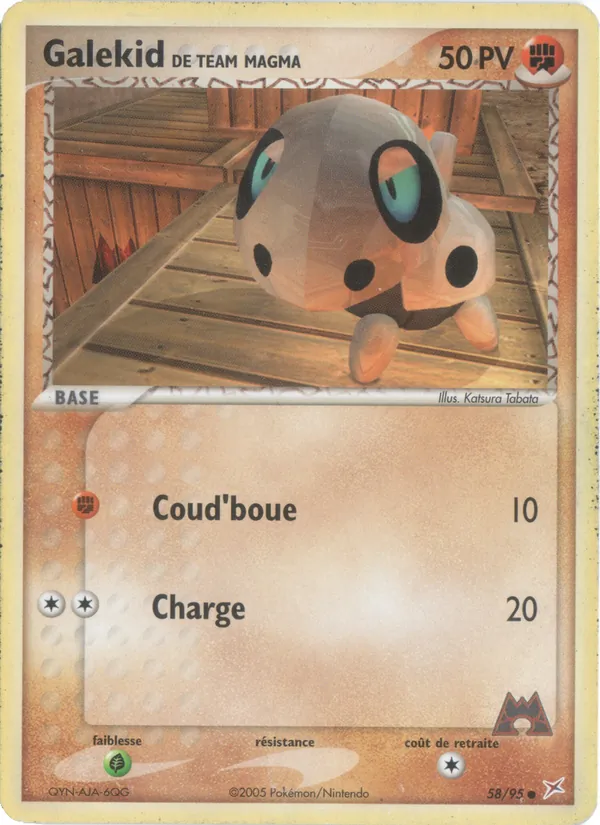 Galekid de Team Magma EX Team Magma vs Team Aqua 58/95