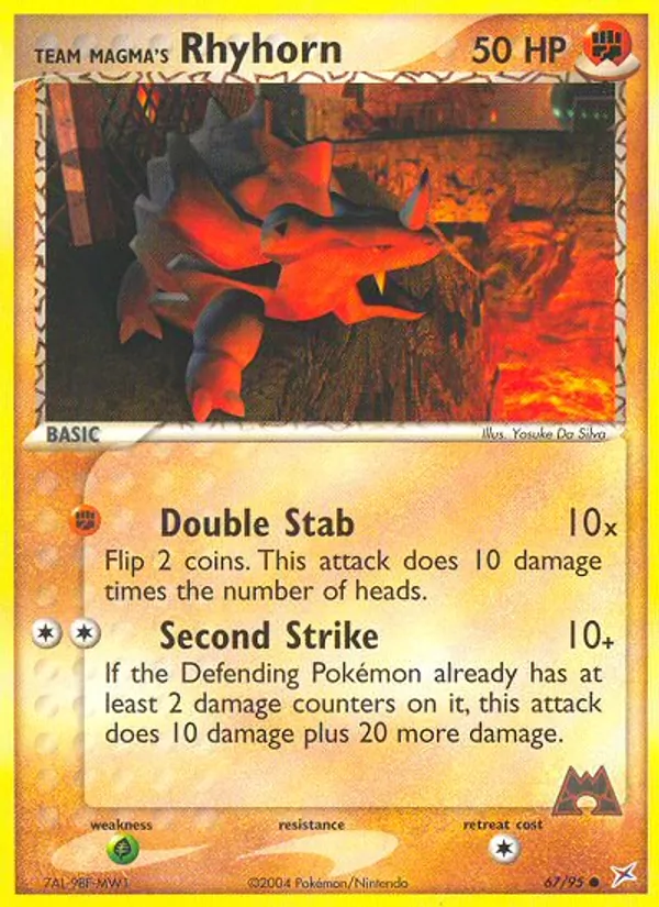 Team Magma's Rhyhorn Team Magma vs Team Aqua 67/95