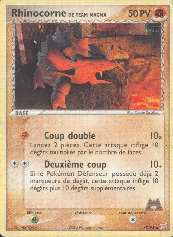 Rhinocorne de Team Magma EX Team Magma vs Team Aqua 67/95