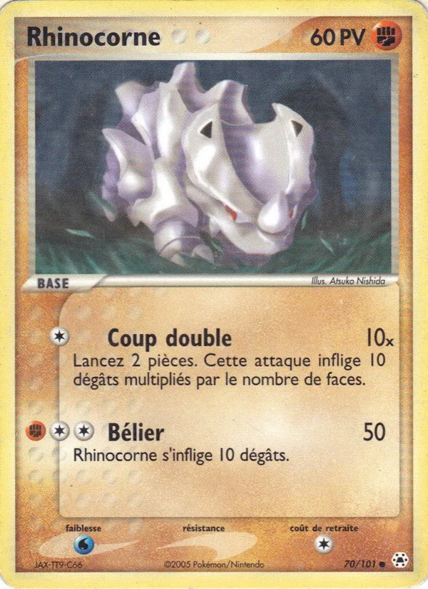 Rhinocorne EX Légendes Oubliées 70/101