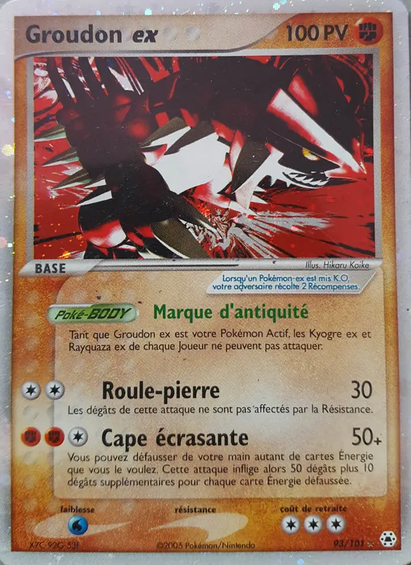 Groudon ex EX Légendes Oubliées 93/101