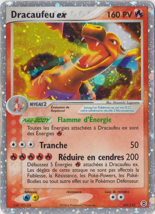 Dracaufeu ex EX Rouge Feu & Vert Feuille 105/112