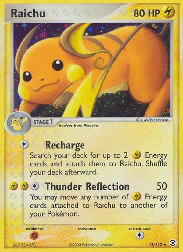 Raichu EX Feuerrot & Blattgrün 12/112
