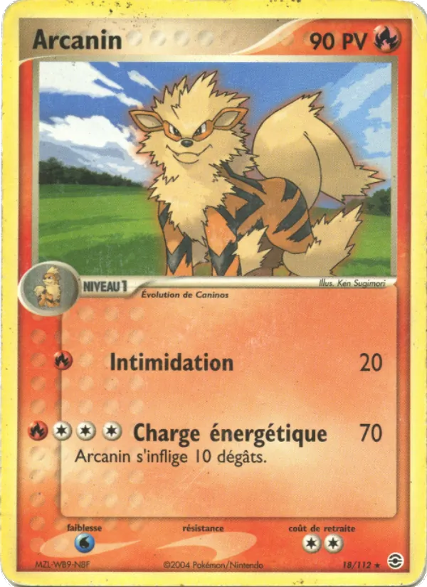 Arcanin EX Rouge Feu & Vert Feuille 18/112