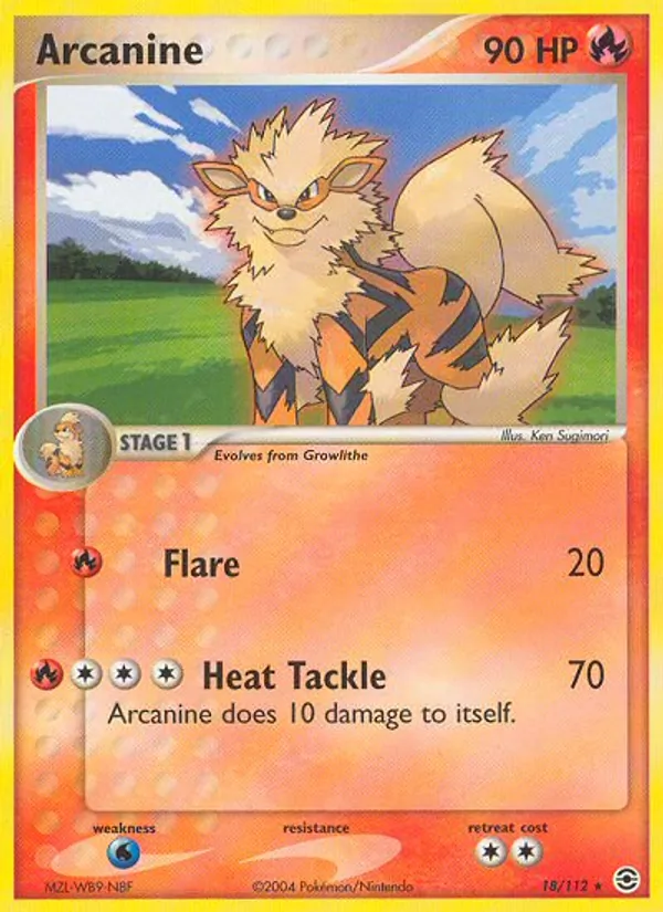 Arcanine EX RossoFuoco e VerdeFoglia 18/112