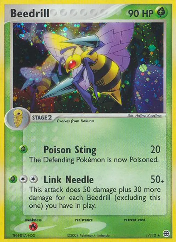 Beedrill EX RossoFuoco e VerdeFoglia 1/112