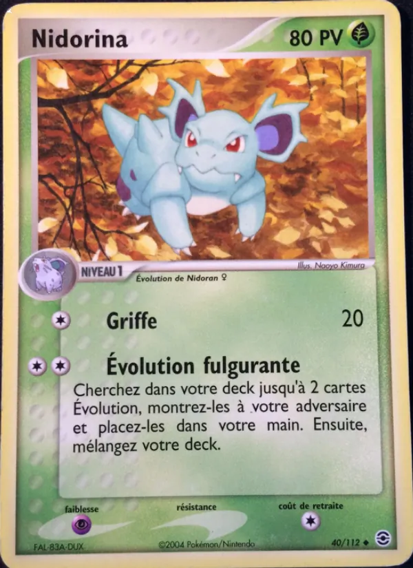 Nidorina EX Rouge Feu & Vert Feuille 40/112