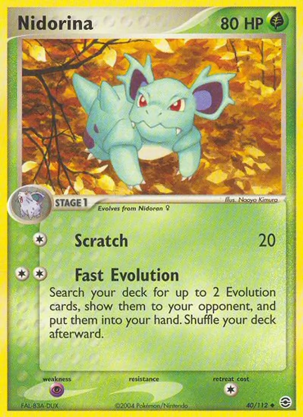 Nidorina EX RossoFuoco e VerdeFoglia 40/112