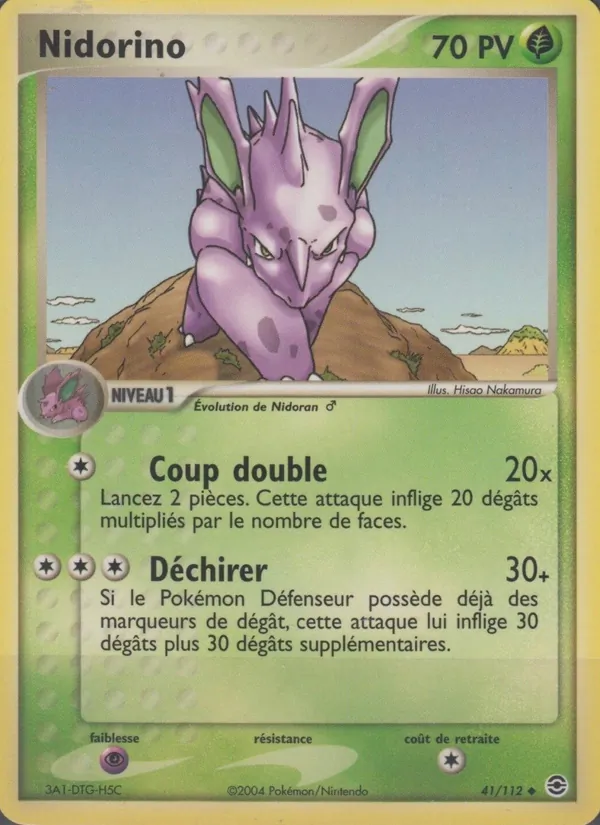 Nidorino EX Rouge Feu & Vert Feuille 41/112