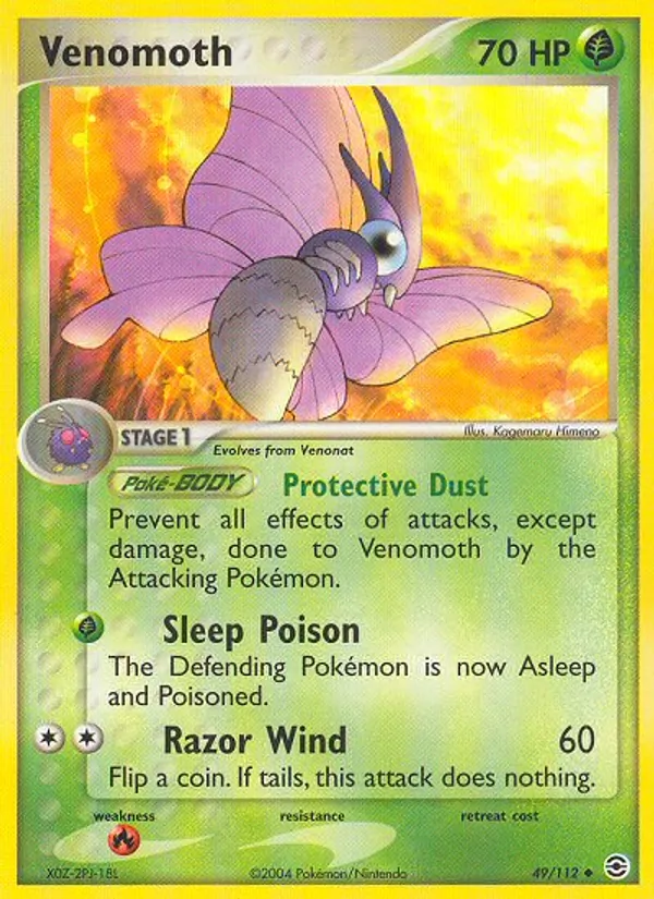 Venomoth EX RossoFuoco e VerdeFoglia 49/112