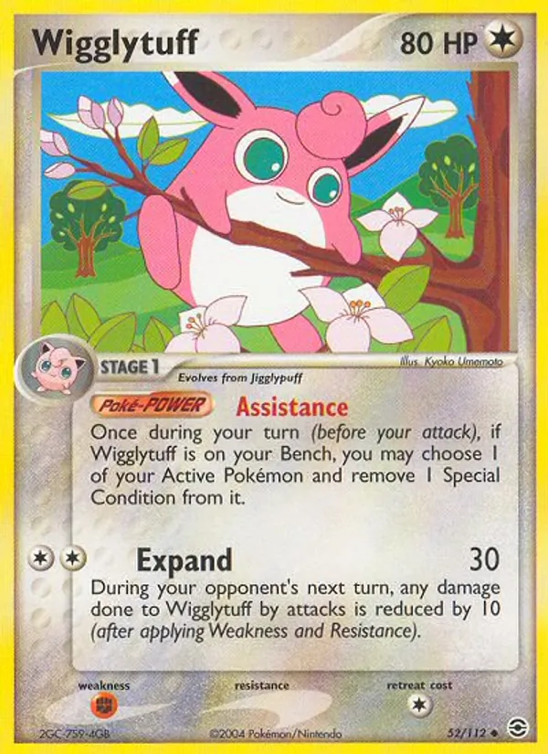 Wigglytuff EX RossoFuoco e VerdeFoglia 52/112